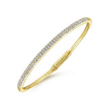 Gabriel & Co. 14k Yellow Gold Demure Diamond Bangle Bracelet - BG4009-65Y45JJ photo 2