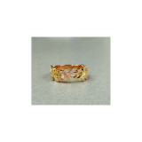 Roman & Jules 14k Two Tone Gold Diamond Vine Stackable Ring - UR1503RY photo