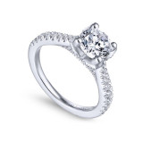Gabriel & Co. 14k White Gold Contemporary Straight Engagement Ring - ER13850R4W44JJ photo 3
