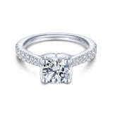 Gabriel & Co. 14k White Gold Contemporary Straight Engagement Ring - ER13850R4W44JJ photo