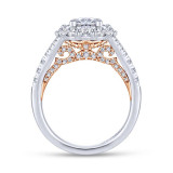 Gabriel & Co. 14k Two Tone Gold Embrace Double Halo Engagement Ring - ER13889O3T44JJ photo 2