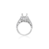 Roman & Jules 14k White Gold Halo Engagement Ring - 1084-1 photo 4