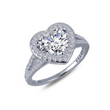 Lafonn Heart-Shaped Halo Engagement Ring - R0154CLP05 photo