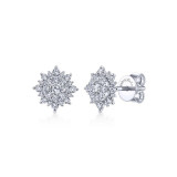 Gabriel & Co. 14k White Gold Lusso Diamond Stud Earrings - EG13663W45JJ photo