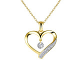 Lafonn Open Heart Pendant Necklace - P0221CLT20 photo