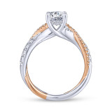 Gabriel & Co. 14k Two Tone Gold Contemporary Twisted Engagement Ring - ER14460R4T44JJ photo 2