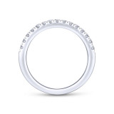 Gabriel & Co. 14k White Gold Contemporary Anniversary Wedding Band - WB13880R4W44JJ photo 2