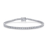 Shy Creation 14k White Gold Diamond Tennis Bracelet - SC55002949 photo