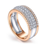 Gabriel & Co. 14k Two Tone Gold Lusso Diamond Ring - LR51549T45JJ photo 3