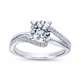 Gabriel & Co. 14k White Gold Contemporary Bypass Engagement Ring - ER6974W44JJ photo