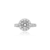 Roman & Jules 14k White Gold Halo Engagement Ring - KR2544W-A-SM photo 3