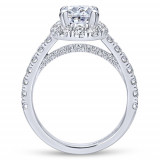 Gabriel & Co. 14k White Gold Contemporary Halo Engagement Ring - ER12647O4W44JJ photo 2