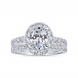 Gabriel & Co. 14k White Gold Contemporary Halo Engagement Ring - ER12647O4W44JJ photo 4