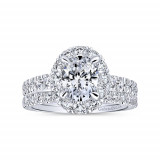 Gabriel & Co. 14k White Gold Contemporary Halo Engagement Ring - ER12647O4W44JJ photo 4