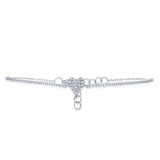 Shy Creation 14k White Gold Diamond Pave Heart Bracelet - SC55007633 photo