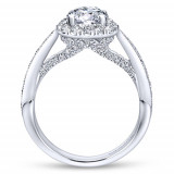 Gabriel & Co. 14k White Gold Entwined Halo Engagement Ring - ER12606R4W44JJ photo 2
