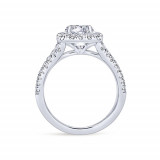 Gabriel & Co. 14k White Gold Contemporary Halo Engagement Ring - ER10252W44JJ photo 2