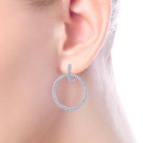 Gabriel & Co. 14k White Gold Lusso Diamond Huggie Earrings - EG13656W45JJ photo 2