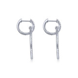 Gabriel & Co. 14k White Gold Lusso Diamond Huggie Earrings - EG13656W45JJ photo 3