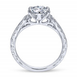 Gabriel & Co. 14k White Gold Victorian Straight Engagement Ring - ER11839R4W44JJ photo 2