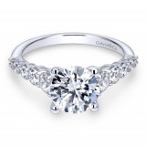 Gabriel & Co. 14k White Gold Contemporary Straight Engagement Ring - ER11757R6W44JJ photo