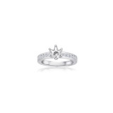 Roman & Jules 14k White Gold Straight Engagement Ring - 1013SM-1 photo