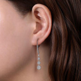Gabriel & Co. 14k White Gold Lusso Diamond Drop Earrings - EG12961W45JJ photo 2