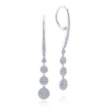 Gabriel & Co. 14k White Gold Lusso Diamond Drop Earrings - EG12961W45JJ photo