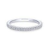 Gabriel & Co. 14k White Gold Contemporary Anniversary Wedding Band - WB12636E4W44JJ photo