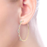 Gabriel & Co. 14k Yellow Gold Contemporary Diamond Hoop Earrings - EG13673Y45JJ photo 2
