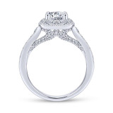 Gabriel & Co. 14k White Gold Entwined Halo Engagement Ring - ER12838R4W44JJ photo 2
