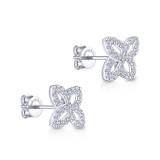 Gabriel & Co. 14k White Gold Lusso Diamond Stud Earrings - EG13488W45JJ photo 2