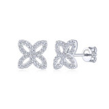 Gabriel & Co. 14k White Gold Lusso Diamond Stud Earrings - EG13488W45JJ photo
