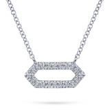 Gabriel & Co. 14k White Gold Lusso Diamond Necklace - NK5949W45JJ photo