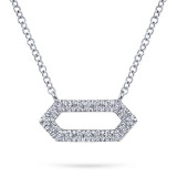 Gabriel & Co. 14k White Gold Lusso Diamond Necklace - NK5949W45JJ photo