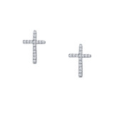 Lafonn Dainty Cross Stud Earrings - E2003CLP00 photo