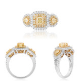 Roman & Jules Two Tone 18k Gold Diamond Ring - FR265-18K-4 photo 4