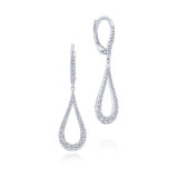 Gabriel & Co. 14k White Gold Lusso Diamond Drop Earrings - EG13195W45JJ photo