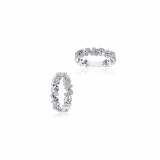 Roman & Jules 14k White Gold DiamondFloral Stackable Ring - UR1192W-BA photo