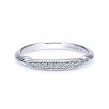 Gabriel & Co. 14k White Gold Victorian Diamond Wedding Band - WB11826R4W44JJ photo