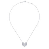 Gabriel & Co. 14k White Gold Art Moderne Diamond Bar Necklace - NK5779W45JJ photo 2