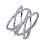 Lafonn Double Crisscross Ring - R0172CLP05 photo