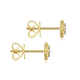 Gabriel & Co. 14k Yellow Gold Contemporary Diamond Stud Earrings - EG13568Y45JJ photo 3