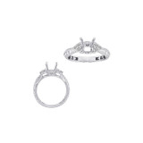 Roman & Jules 14k White Gold Semi-Mounts Engagement Ring - KR1699W photo 2