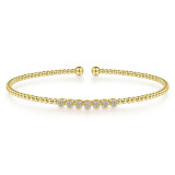 Gabriel & Co. 14k Yellow Gold Bujukan Diamond Bangle Bracelet - BG4116-65Y45JJ photo