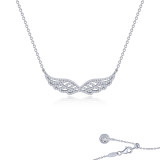 Lafonn Platinum Angel Wings Necklace - N0252CLP20 photo