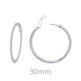 Lafonn 1.72 CTW Hoop Earrings - E3009CLP00 photo