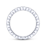 Gabriel & Co. 14k White Gold Victorian Diamond Wedding Band - WB13910R4W44JJ photo 2