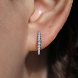 Gabriel & Co. 14k White Gold Lusso Diamond Huggie Earrings - EG13658W45JJ photo 2