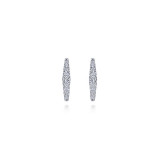 Gabriel & Co. 14k White Gold Lusso Diamond Huggie Earrings - EG13658W45JJ photo 3
